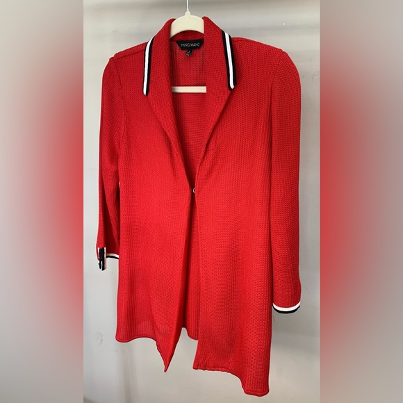 Ming Wang Knit contrast Jacket - Picture 6 of 11